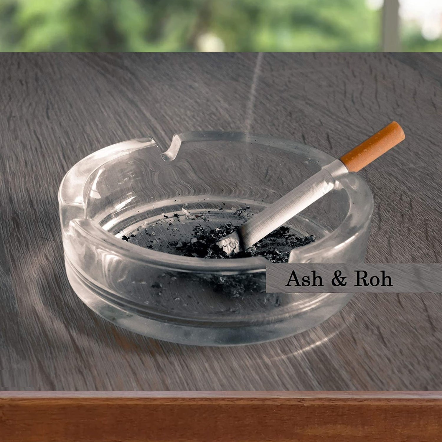 4061 Glass Classic Crystal Quality Cigar Cigarette Ashtray Round Tabletop for Home Office Indoor Outdoor Home Decor DeoDap 4061 Glass Classic Crystal Quality Cigar Cigarette Ashtray Round Tabletop for Home Office Indoor Outdoor Home Decor DeoDap